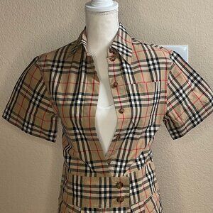 Burberry Beige Vintage Check Giovanna Dress Pre-Loved